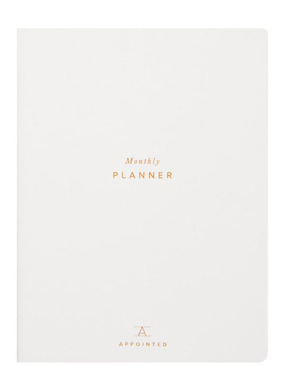 Perpetual Monthly Planner in Canvas White - LEIF