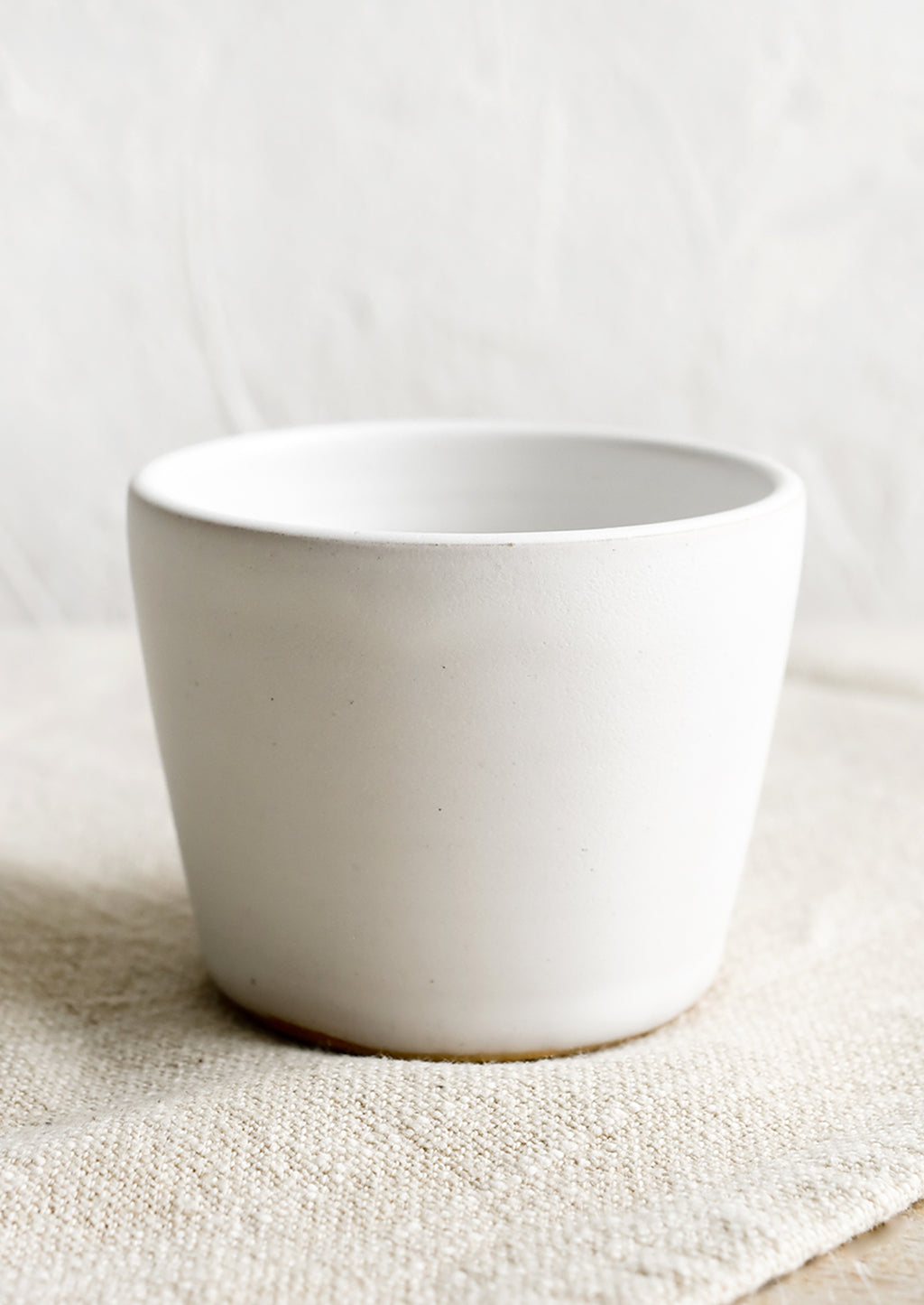 Matte White: A ceramic espresso cup in matte white.