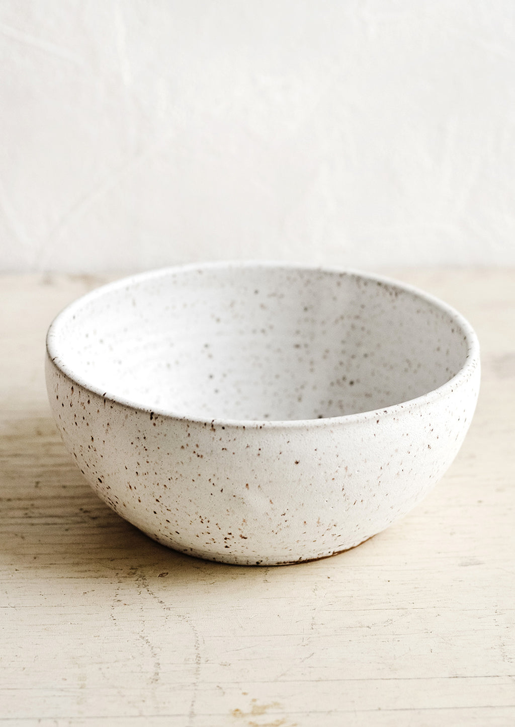 Speckled White / Soup Bowl: A ceramic soup bowl in speckled matte white.
