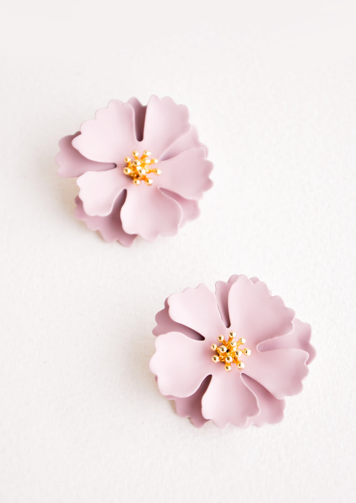 Blooming Magnolia Earrings in Lilac - LEIF