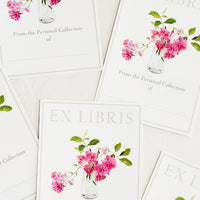 Wild Roses: A five pack of rose print book plates.