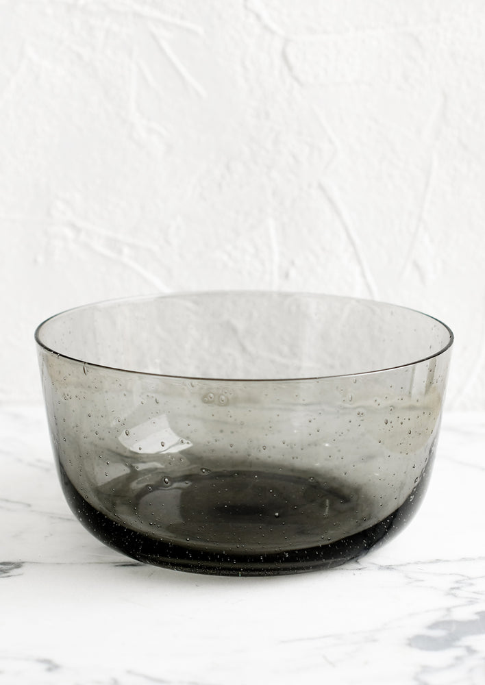 Charcoal: A glass bowl in charcoal.
