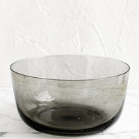 Charcoal: A glass bowl in charcoal.
