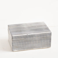 Small: Small lidded storage box made from black & white striped bone