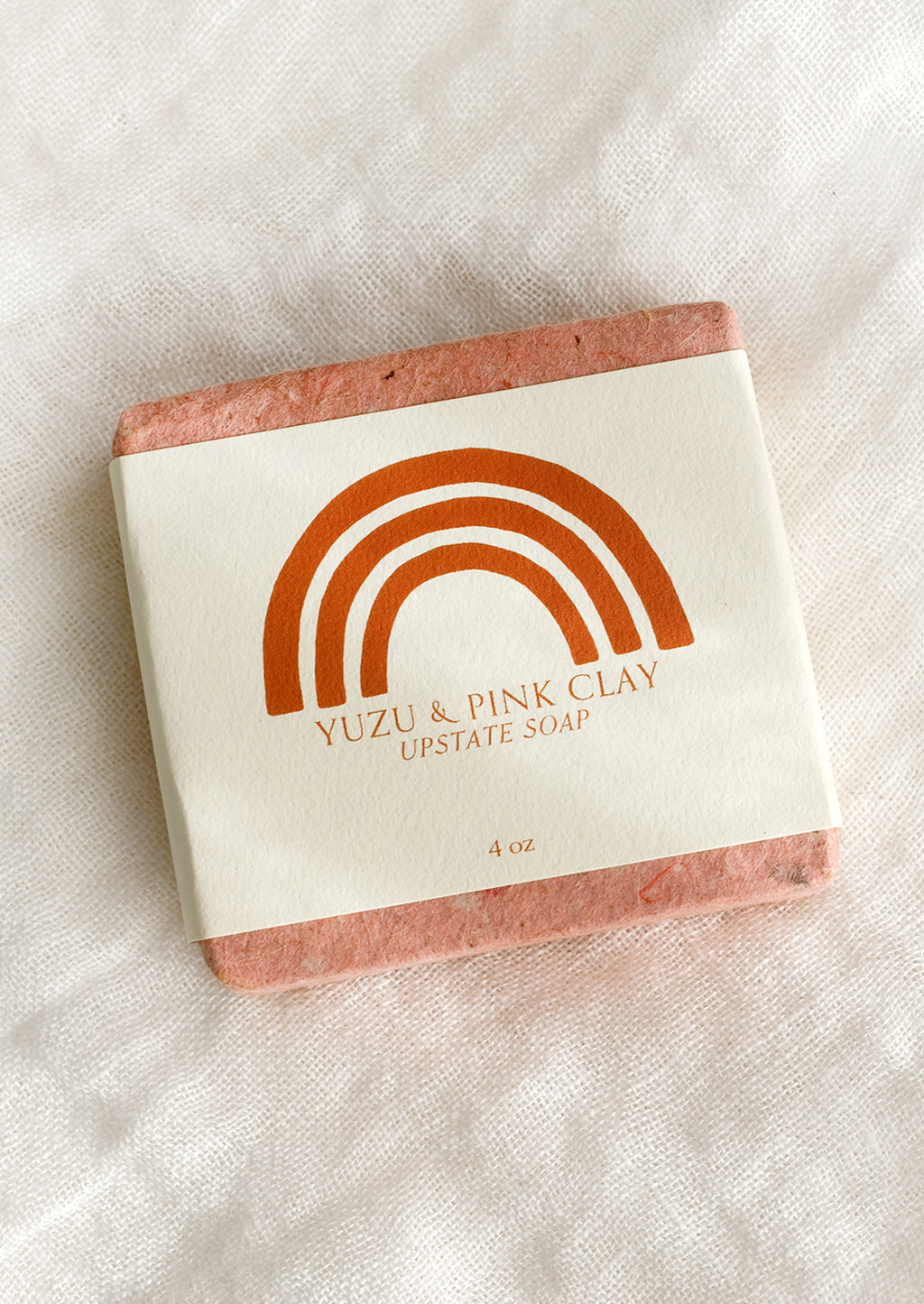 Yuzu & Pink Clay: A bar of yuzu and pink clay soap.