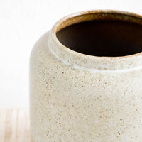 3: Ceramic vase with rustic, speckled glaze