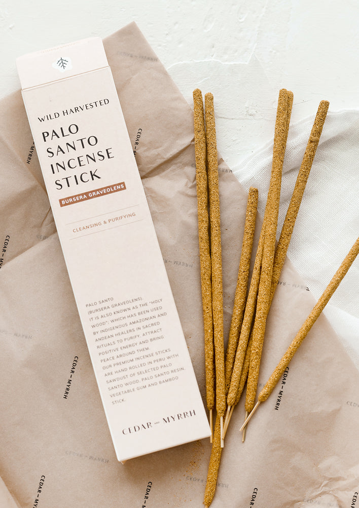 Palo santo rolled incense sticks.