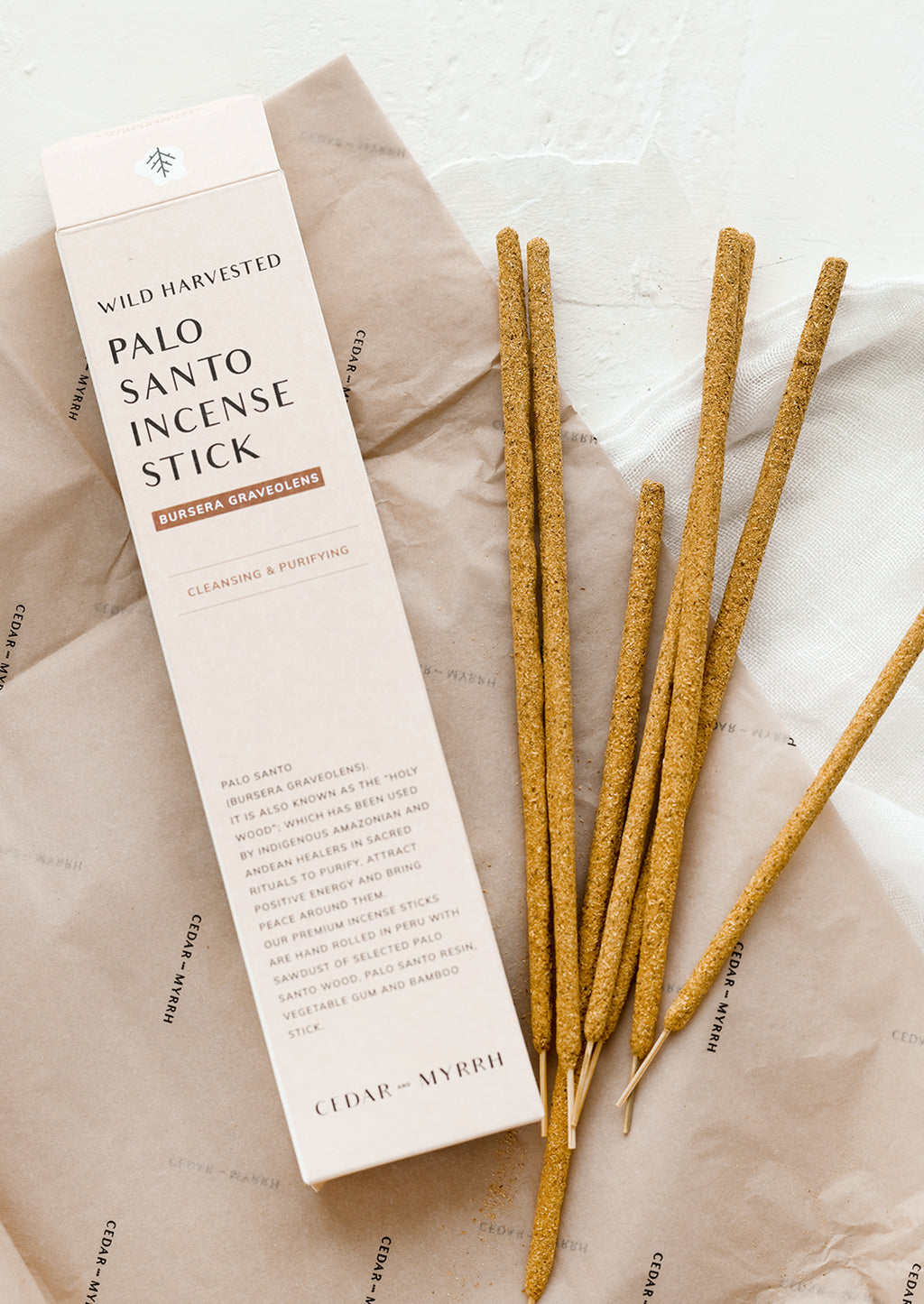 Palo Santo: Palo santo rolled incense sticks.