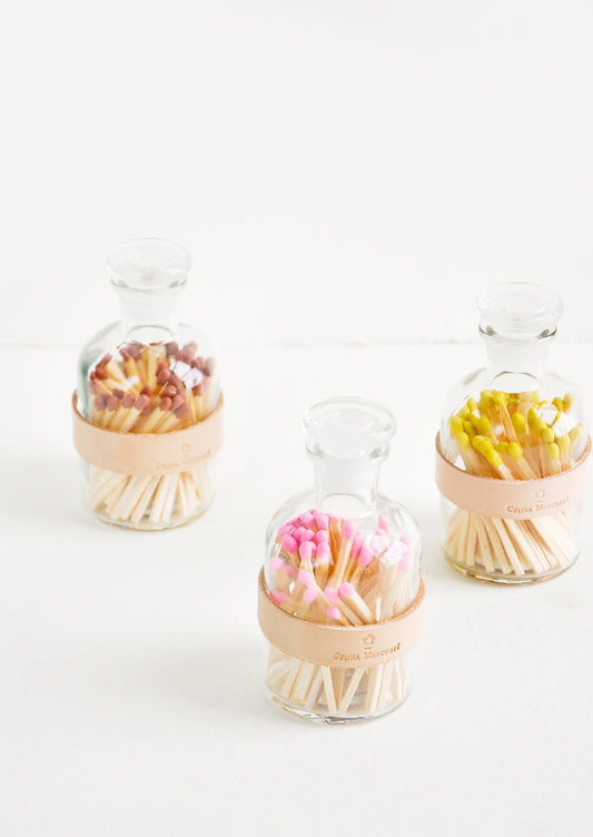 Leather Wrapped Match Jar in  - LEIF
