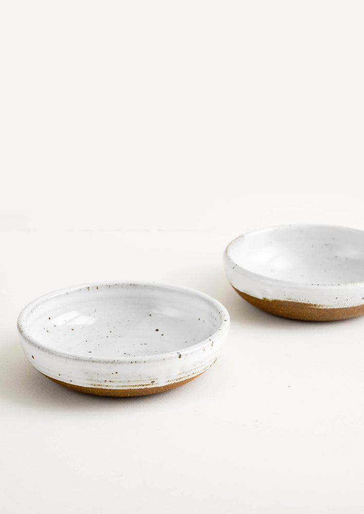 Rustic Ceramic Yogurt Bowl in Glossy White - LEIF