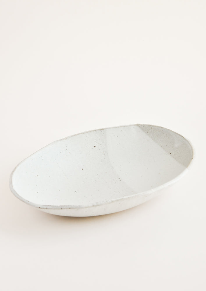 Rustic Ceramic Platter in Matte Grey - LEIF