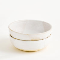 Warm White: Rustic Ceramic Yogurt Bowl in Warm White - LEIF