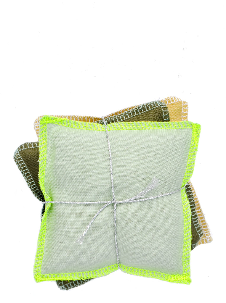 Earthy Green / Balsam: Color Stack Sachet Set in Earthy Green / Balsam - LEIF