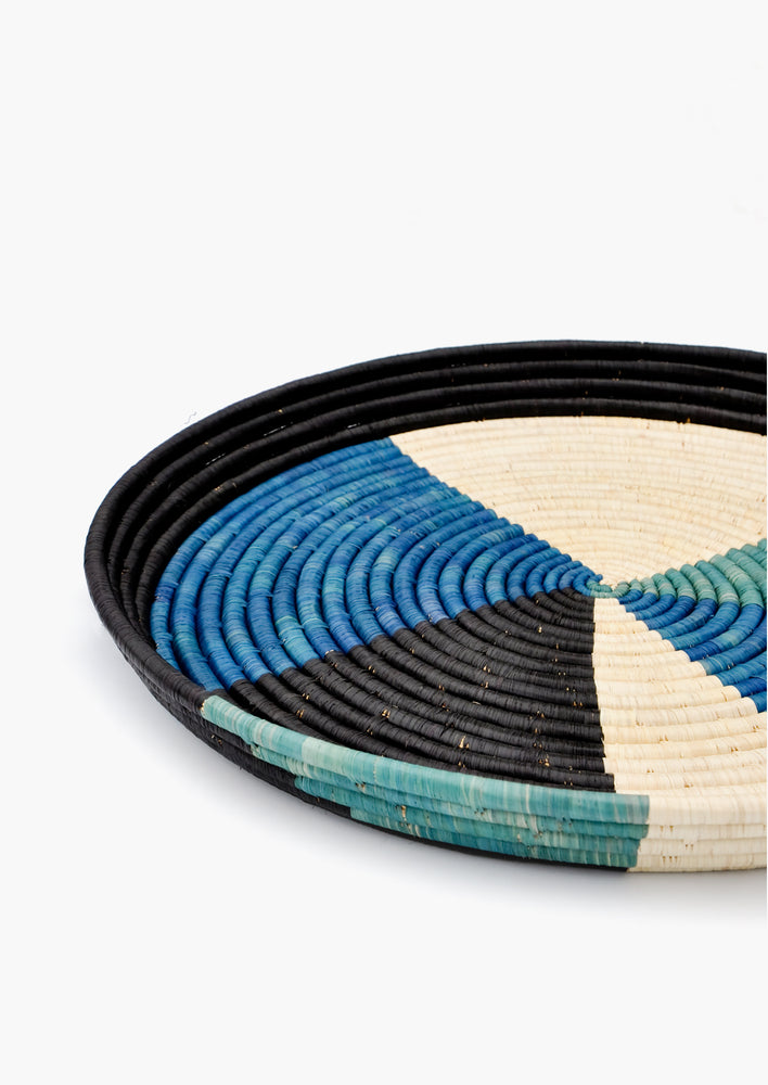 1: Colorblocked Raffia Serving Tray in  - LEIF