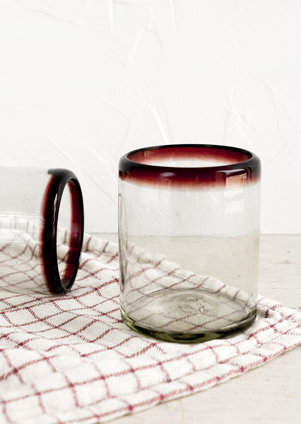 Colored Rim Rocks Glass