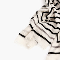 2: Concentric Lines Wool-Cashmere Scarf in  - LEIF