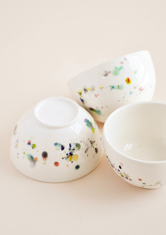 Confetti Ceramic Ice Cream Bowl