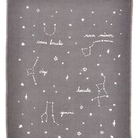 Smoke / Silver: Constellations Tea Towel in Smoke / Silver - LEIF