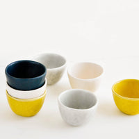 1: Little Hand Built Mini Ceramic Bowls in Mixed Colors - LEIF