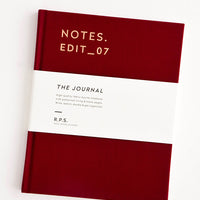 Burgundy (Unlined): Cloth cover notebook in burgundy