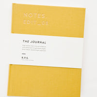Ochre (Unlined): Cloth cover notebook in mustard