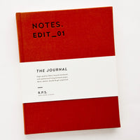 Rust (Unlined): Cloth cover notebook in brick red