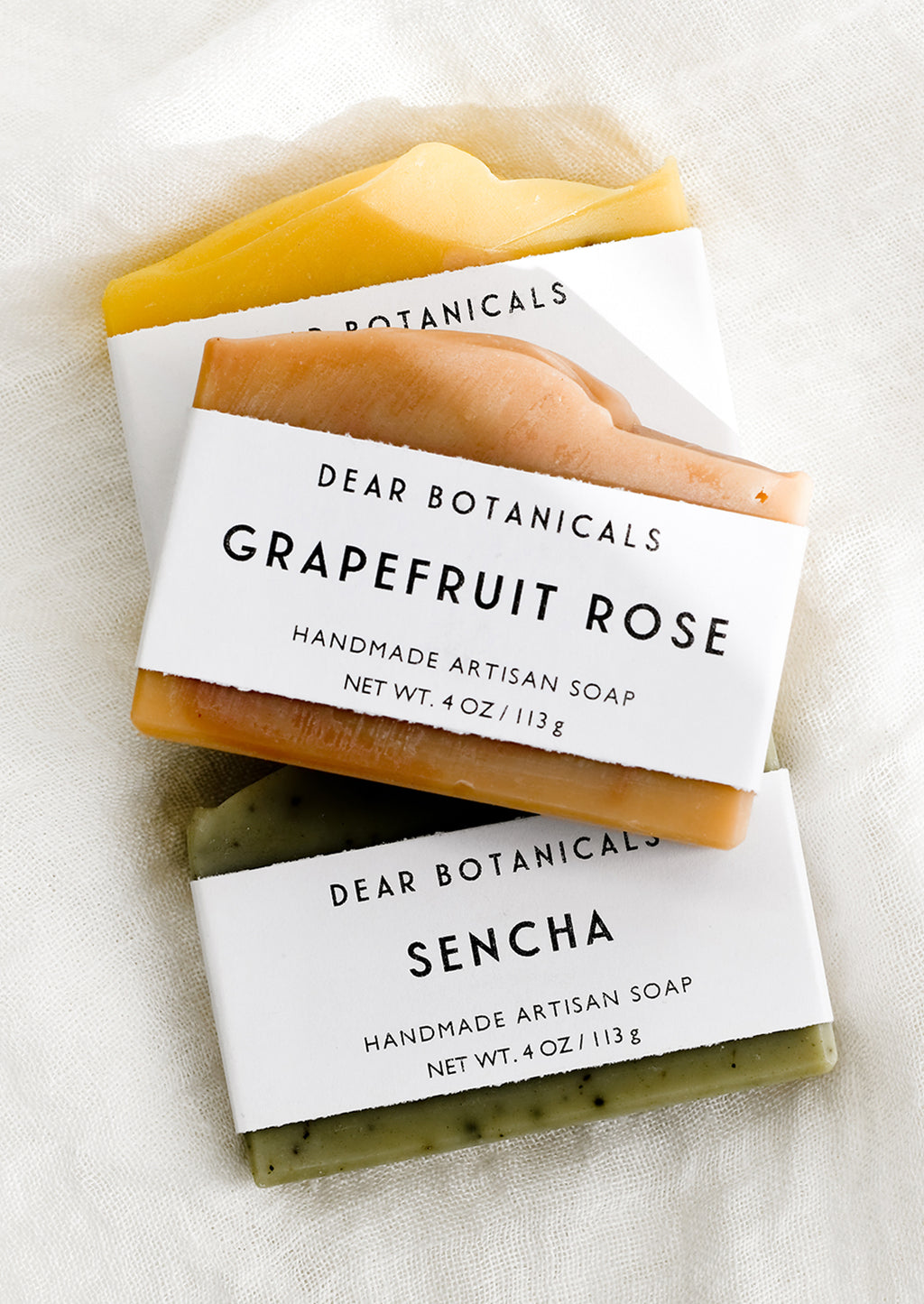 Grapefruit Rose: Assorted bars of soap.