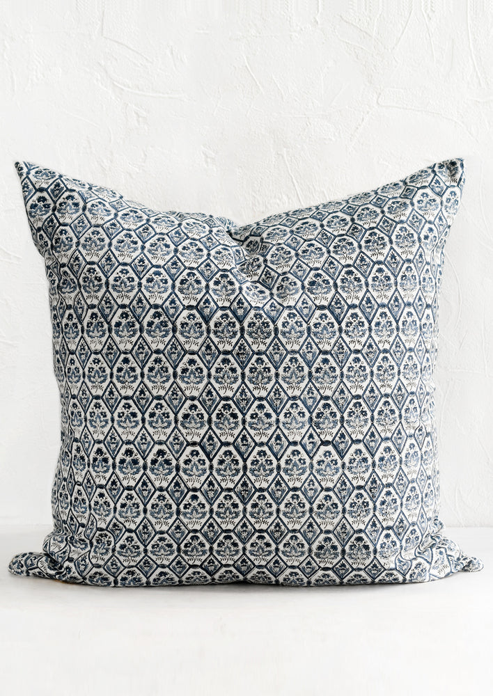 Delft Block Print Pillow