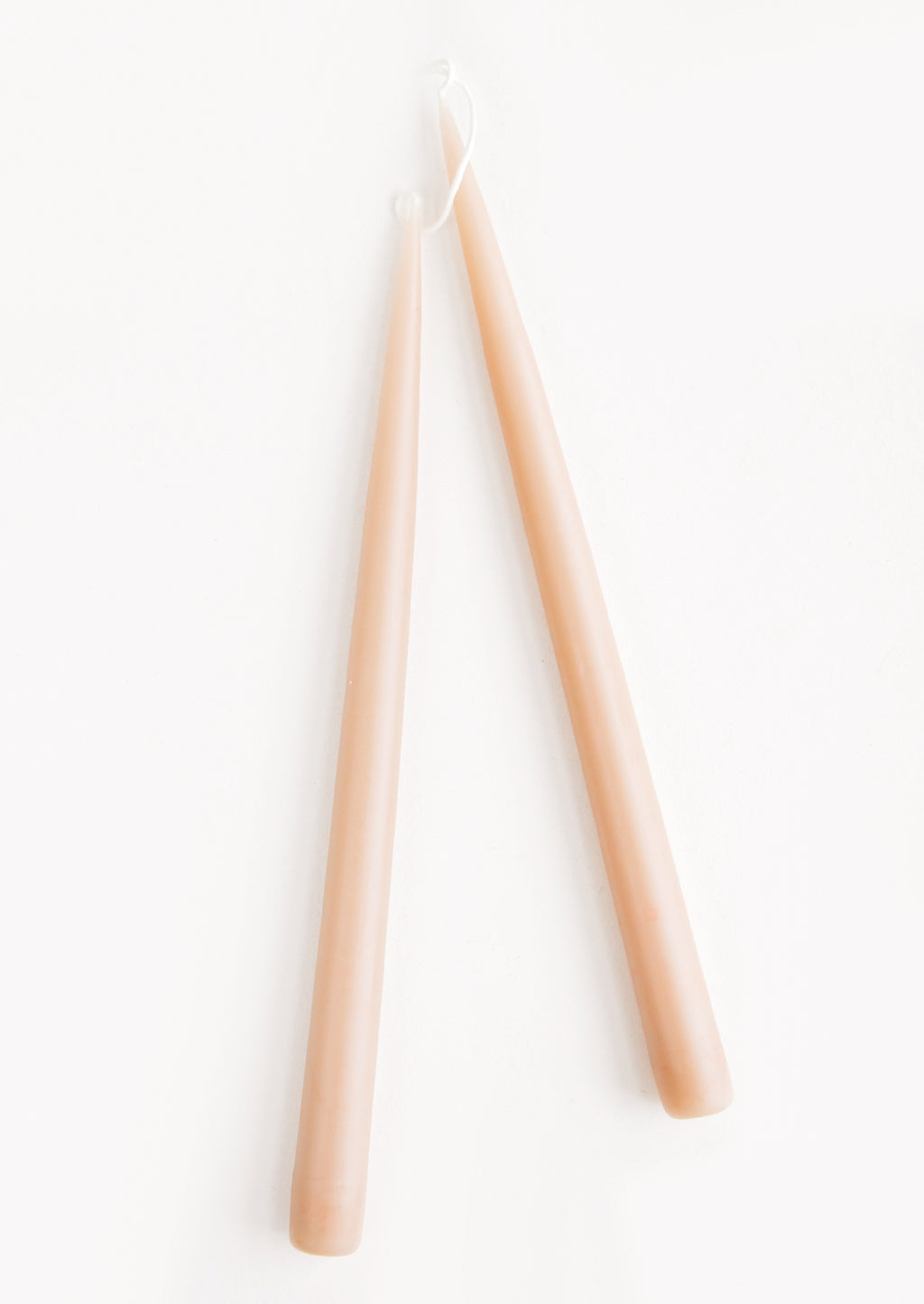 Taupe: Pair Taper Candles in Taupe.
