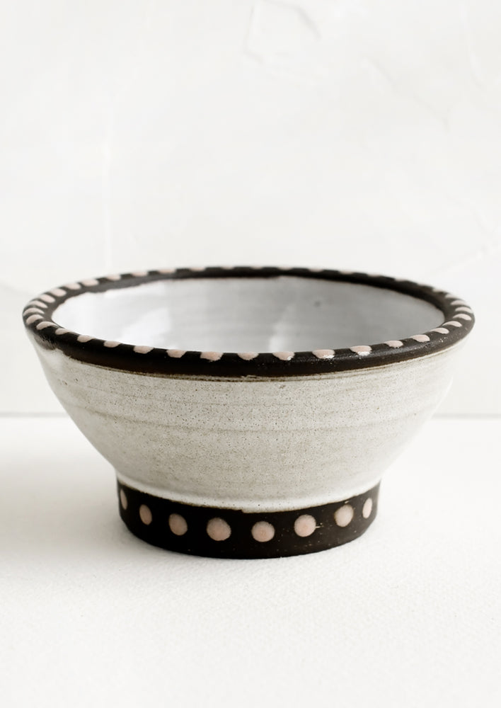 Painted Dot Ceramic Bowl