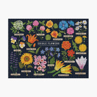 2: A one thousand piece puzzle featuring colorful illustrations of edible flowers.