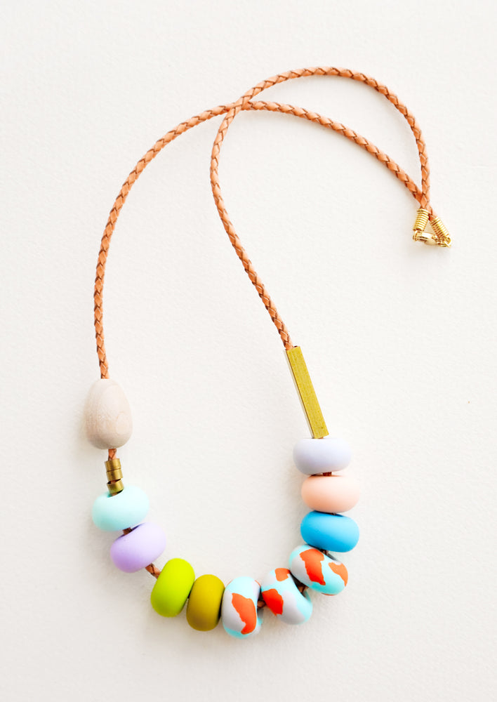 1: Evie Mixed Bead Necklace in  - LEIF