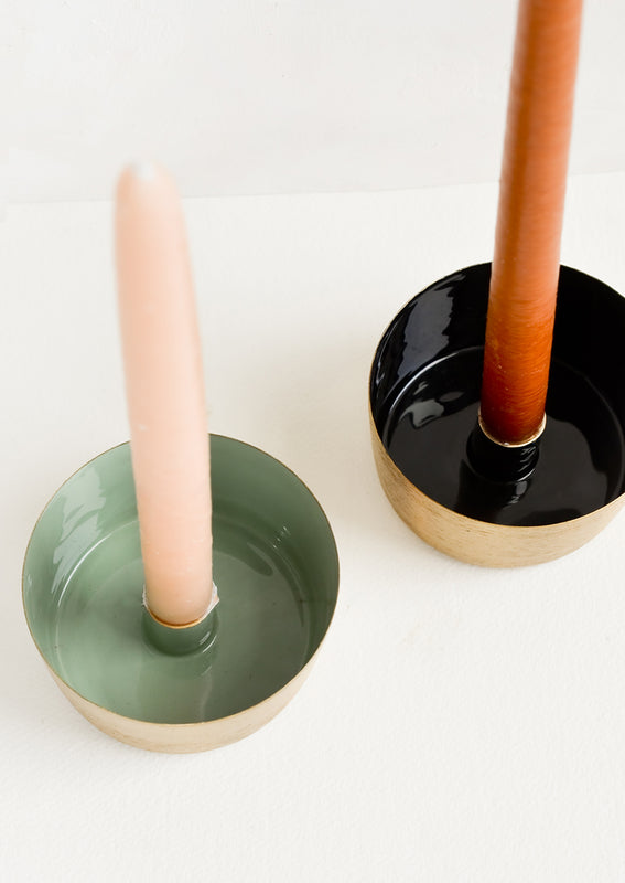 Enameled Taper Candle Holder LEIF