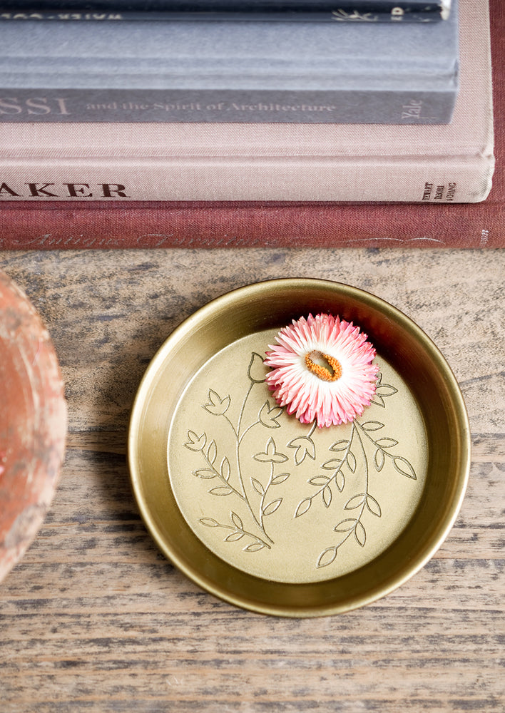 Engraved Brass Catchall Dish hover