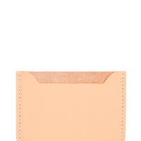 Natural Peach: Essential Leather Card Holder in Natural Peach - LEIF
