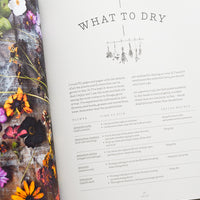 2: An inside page of a book about dried floral DIY.