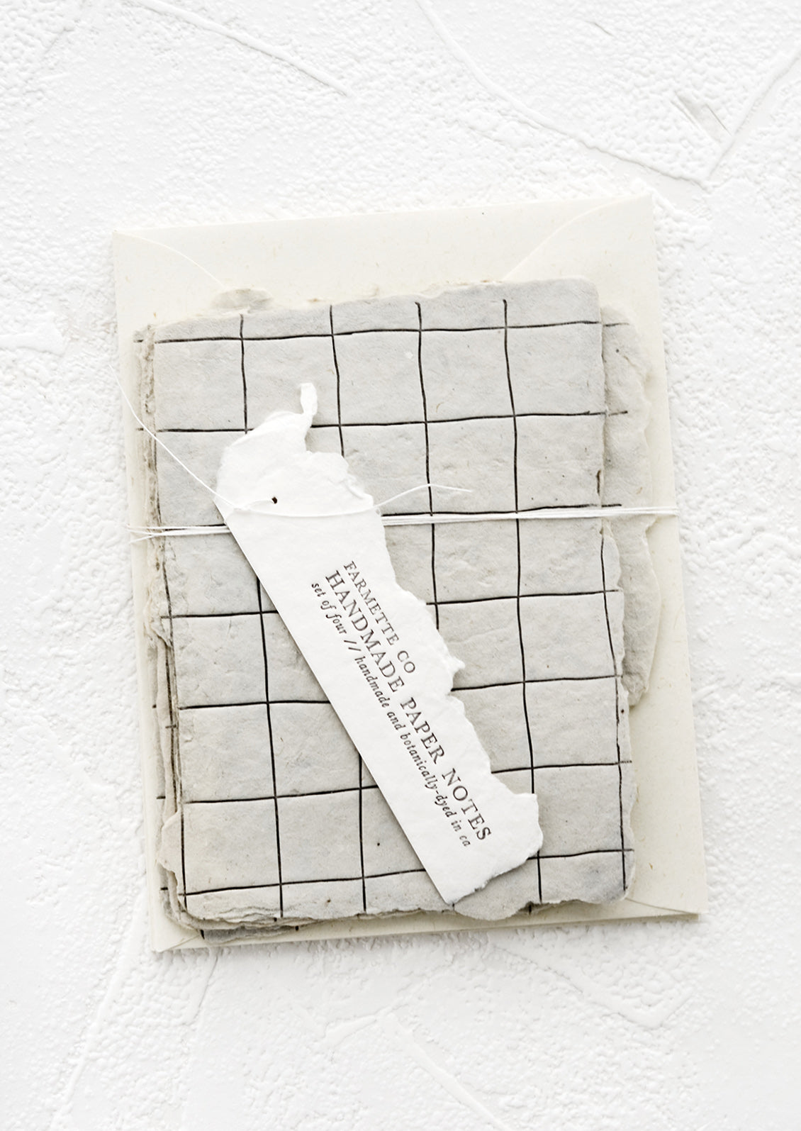 Grid Print Naturally Dyed Handmade Greeting Card Set | LEIF