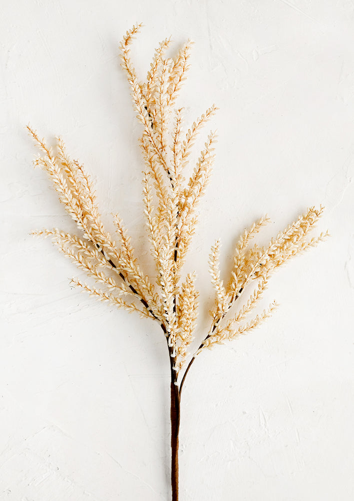 A decorative faux spray of wild oats in creme.