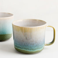 Forest: A ceramic mug with ombre glaze.