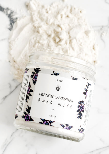 Handmade Natural French Lavender Milk Bath Soak | LEIF