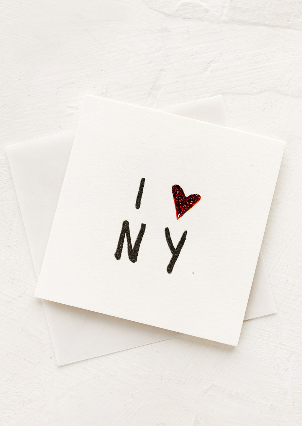 I Heart NY: A small gift enclosure card reading "I <3 NY".
