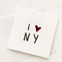 I Heart NY: A small gift enclosure card reading "I <3 NY".