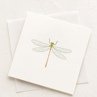 Dragonfly: A small gift enclosure card with illustration of dragonfly.