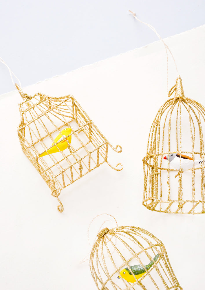 Caged Songbird Ornament in  - LEIF