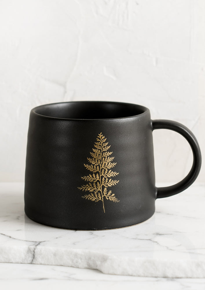 Gilded Fern Ceramic Mug