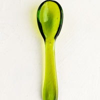 Fern: A glass spoon in fern green.