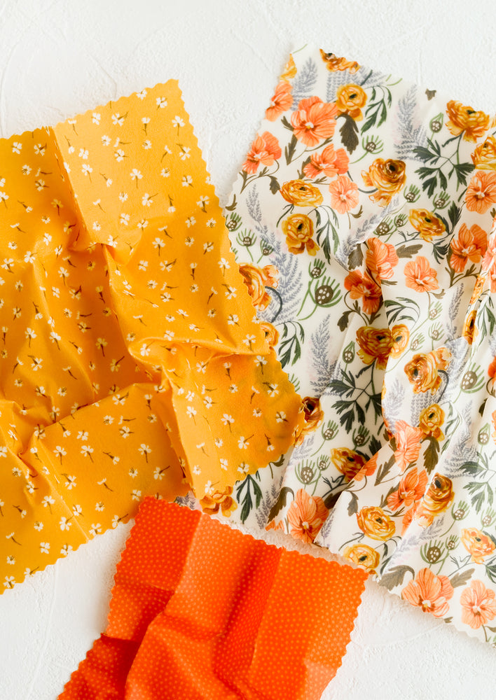 Floral Print Beeswax Wrap hover