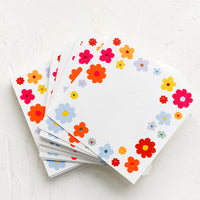 2: Mini square notecards with floral border.