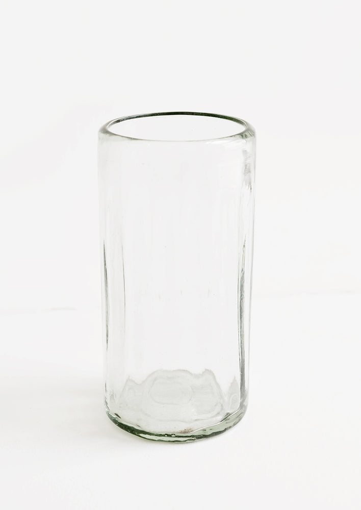 Tall [$14.00]: A horizontally ribbed tumblers in thick green hued glass.