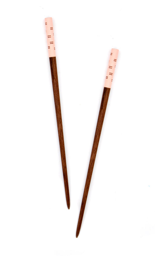 Hank by Henry Chopsticks in Pink Dash / Walnut - LEIF